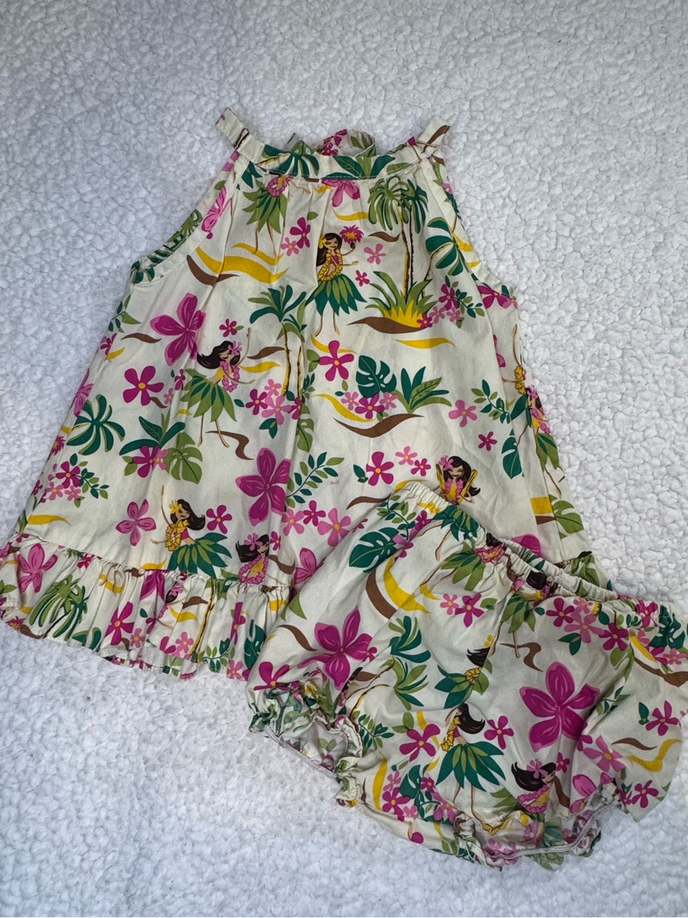 RJC Baby Girl's Hula Spring Halter Ruffle
Hawaiian 2 Piece Dress Set 18 M
